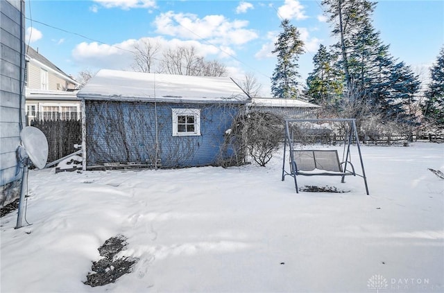 view of snowy yard