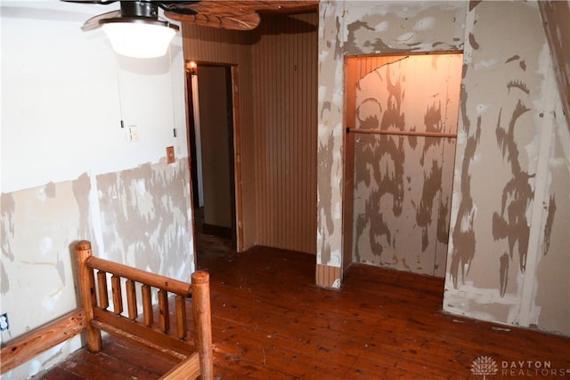 interior space featuring dark wood-type flooring