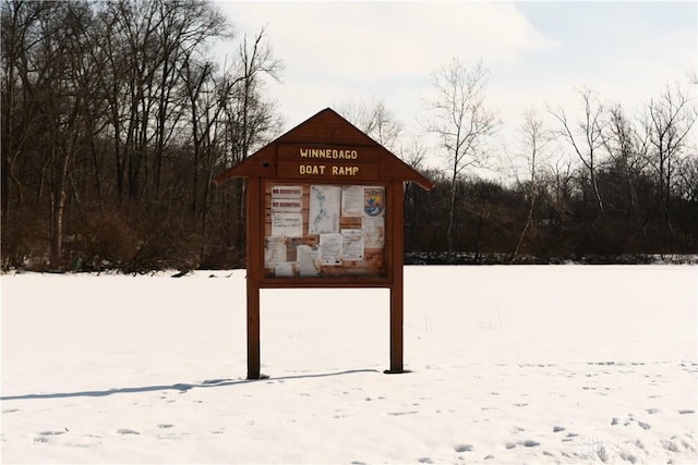 view of snow covered structure