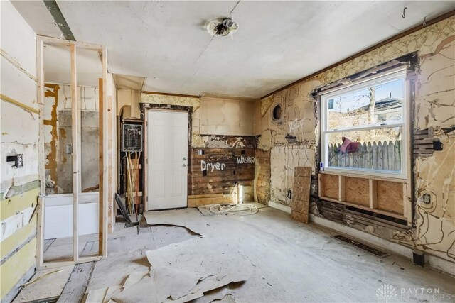 miscellaneous room with crown molding