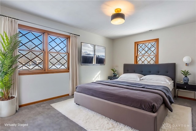 view of carpeted bedroom