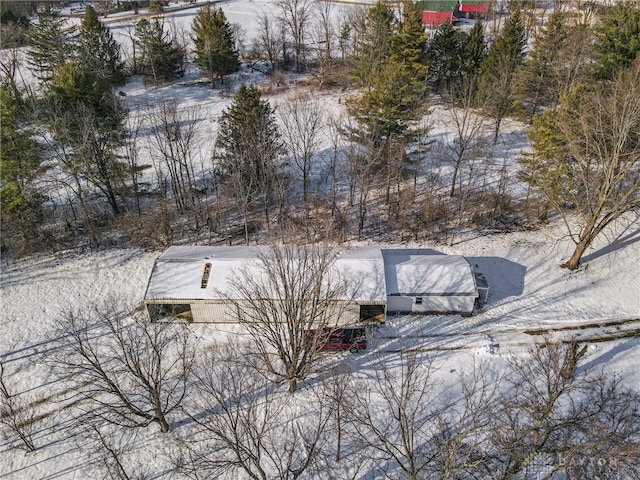 view of snowy aerial view