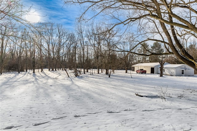 view of snowy yard