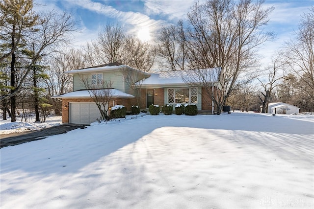 tri-level home with a garage