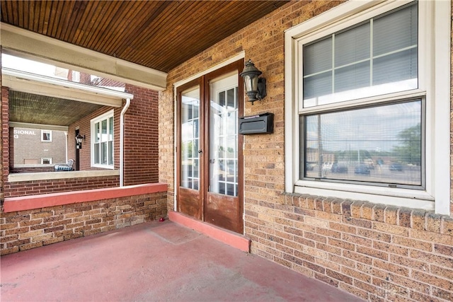 entrance to property with french doors