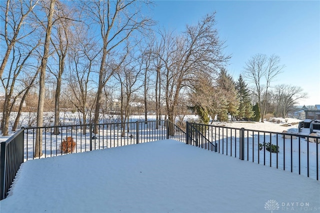 view of snowy yard