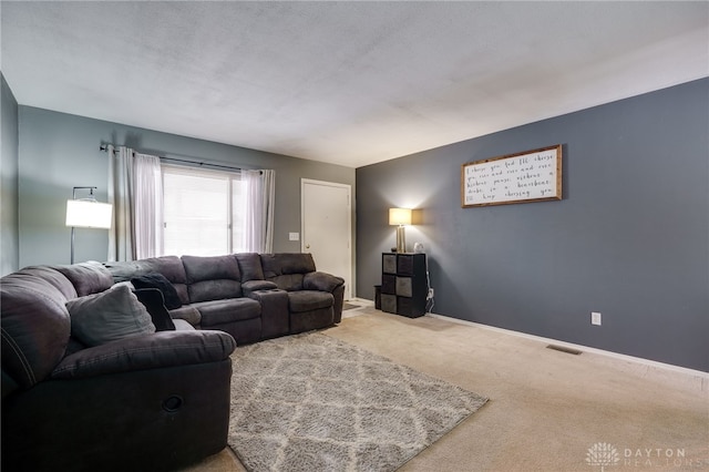 view of carpeted living room