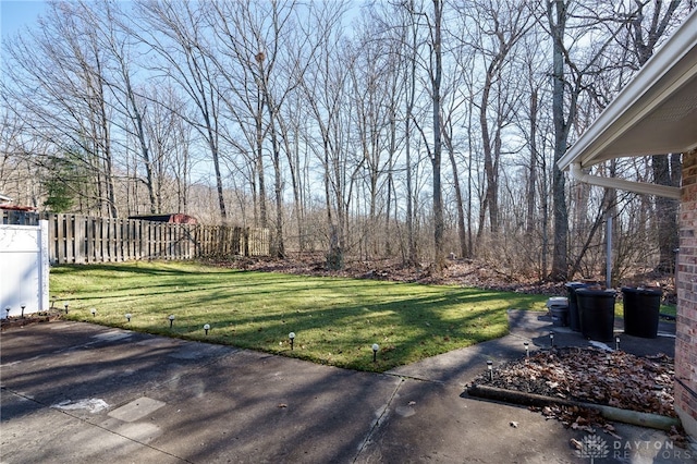 view of yard featuring a patio