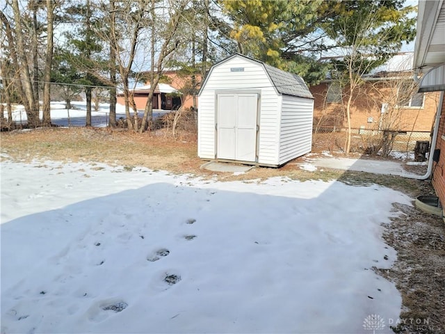 view of snow covered structure