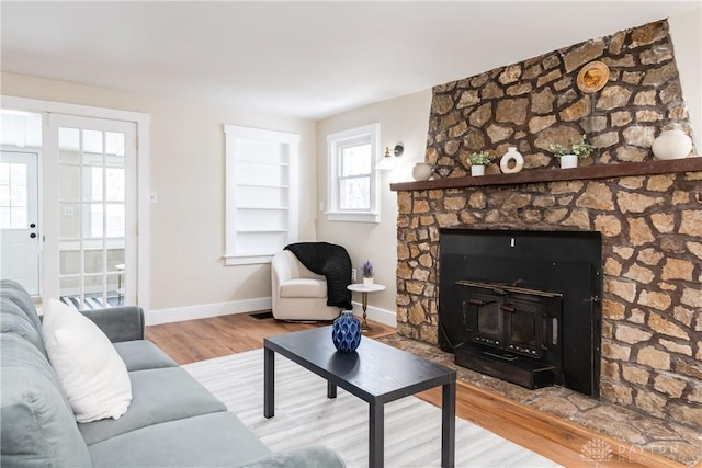 living room featuring hardwood / wood-style floors