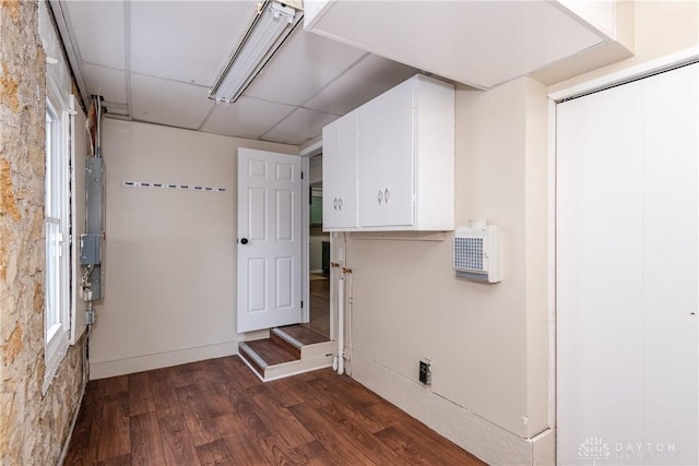 laundry room featuring dark hardwood / wood-style floors