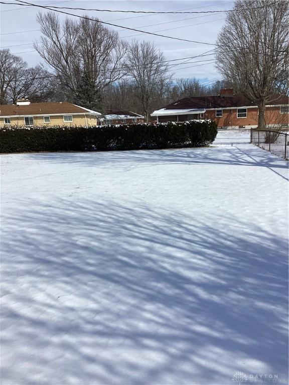 view of snowy yard