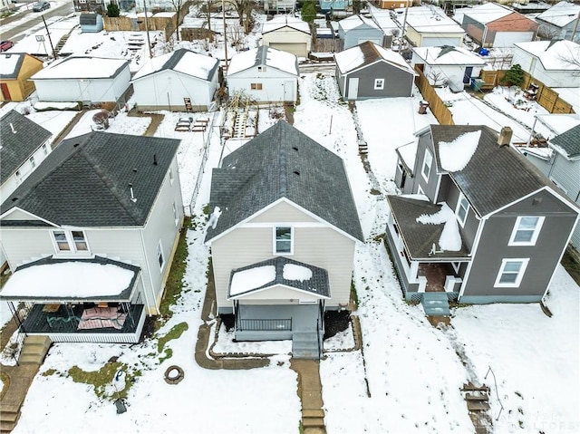 view of snowy aerial view