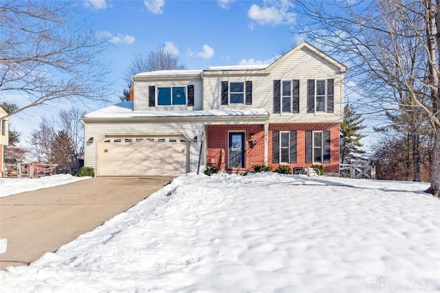 view of front of home featuring a garage