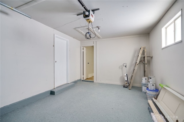 interior space featuring a garage door opener