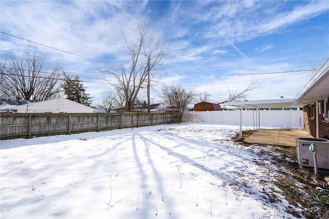 view of snowy yard