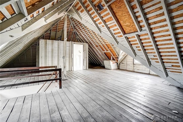 view of attic