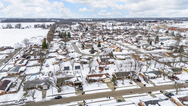 view of snowy aerial view