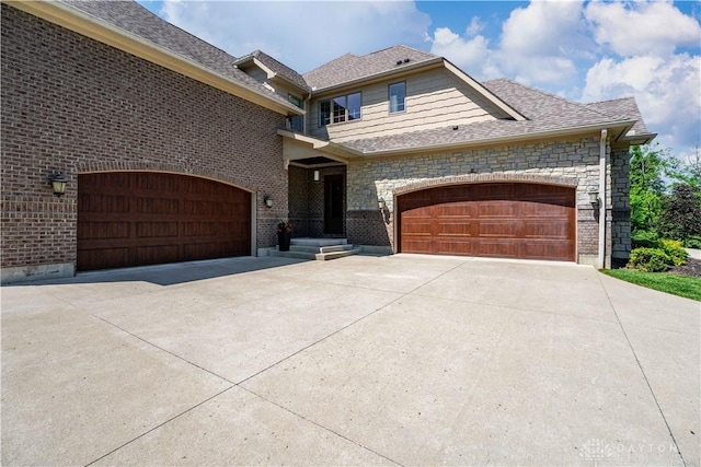 view of front of home featuring a garage