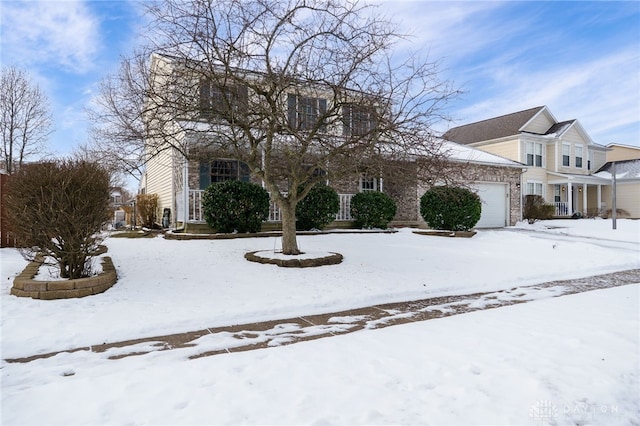 view of property featuring a garage