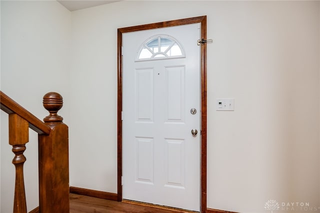 entryway featuring wood-type flooring