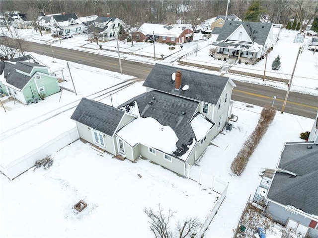 view of snowy aerial view