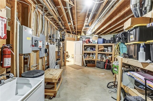 storage room featuring sink