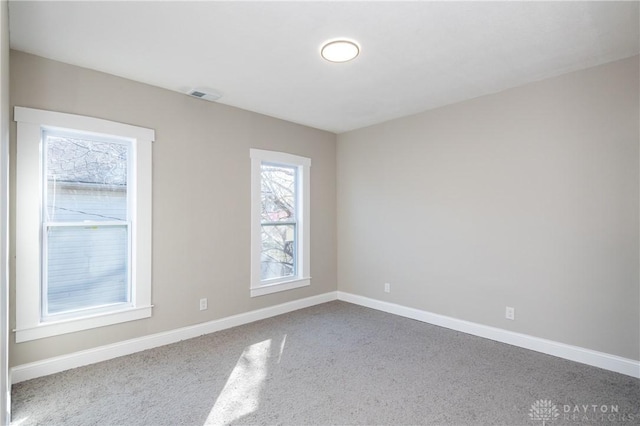 view of carpeted empty room