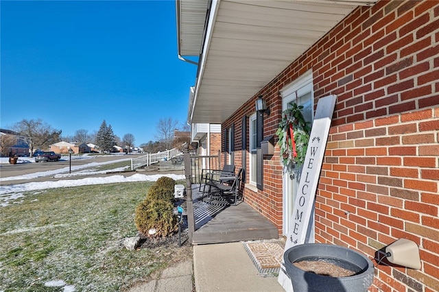 exterior space with covered porch