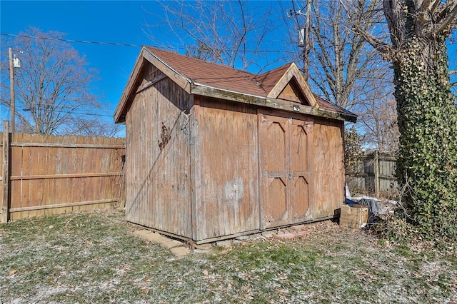 view of outdoor structure