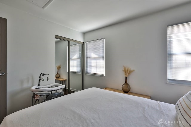 bedroom with a closet