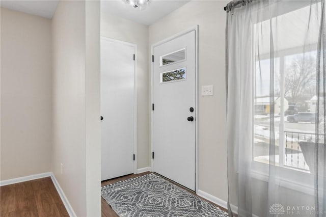 entrance foyer featuring hardwood / wood-style flooring and plenty of natural light