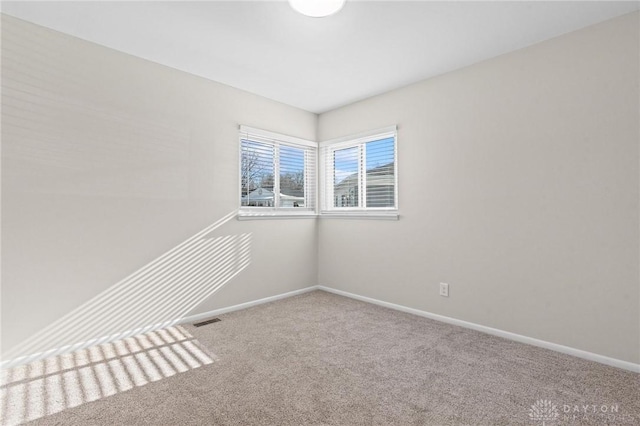 view of carpeted empty room