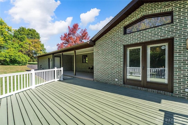 view of wooden deck