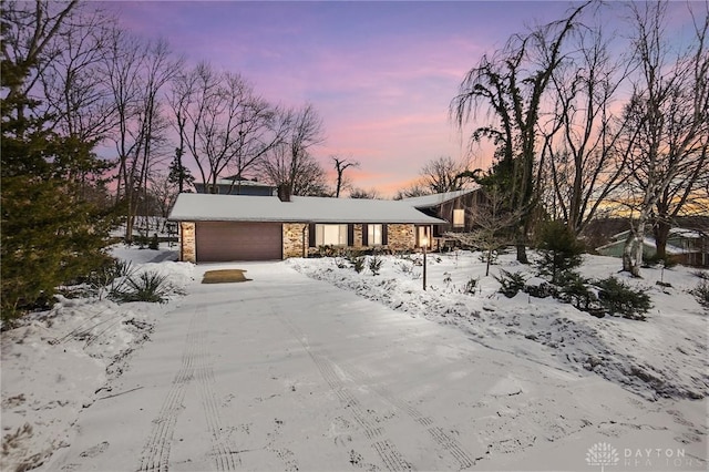 view of front of home featuring a garage