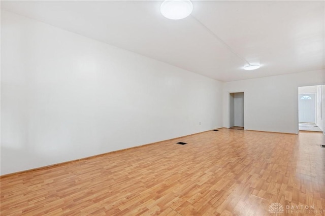 empty room featuring light hardwood / wood-style flooring