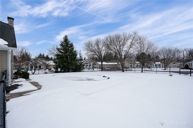 view of snowy yard