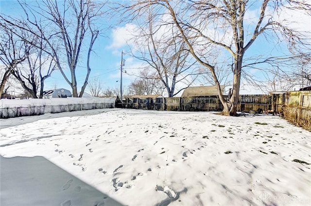 view of snowy yard