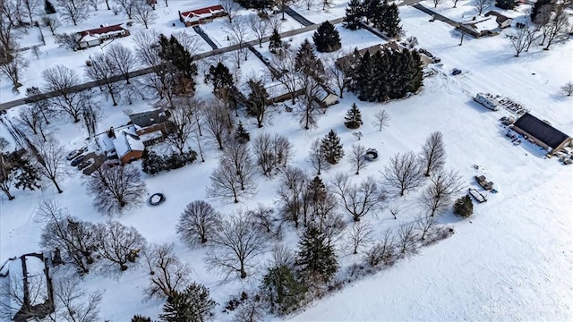 view of snowy aerial view