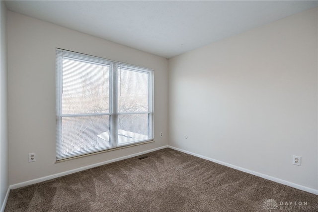 unfurnished room with carpet flooring