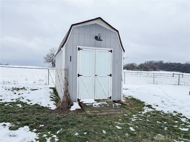 view of snow covered structure