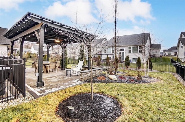 view of yard with a patio