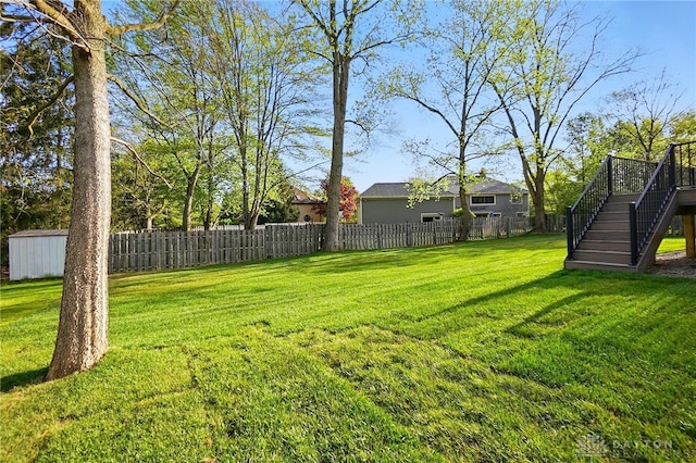 411 E Social Row Rd, Washington Twp, OH 45458 - view of yard with fence private yard and stairway