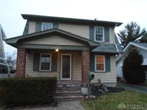 view of front of property with a porch