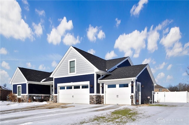 view of front of home featuring a garage