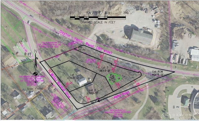 2282 Whitey Marshall Dr, Beavercreek, OH 45434 - map of property location with property boundaries highlighted