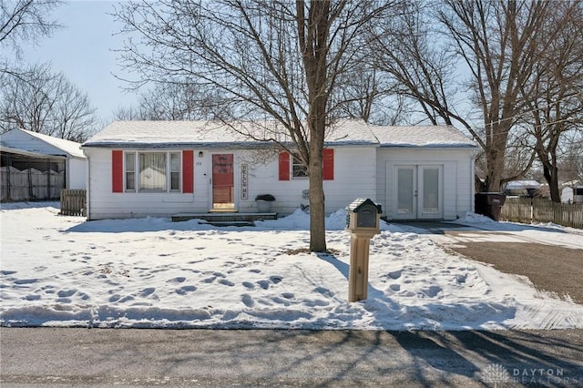 view of ranch-style home