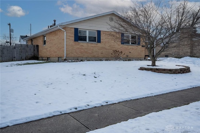 view of snowy exterior