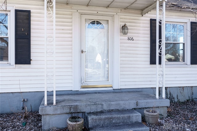 view of doorway to property