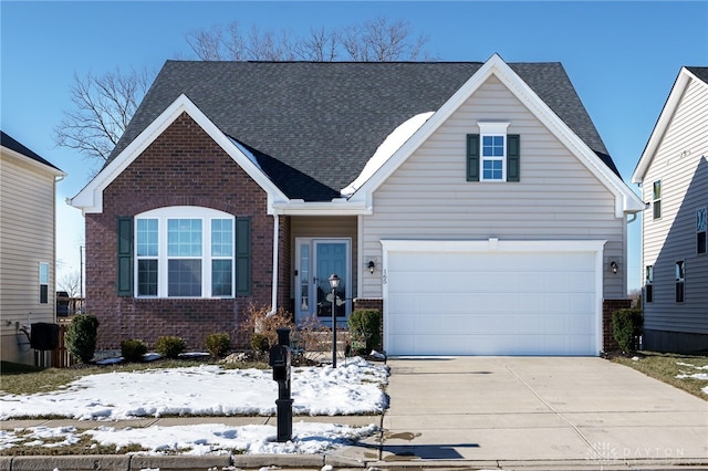 view of front of home featuring a garage